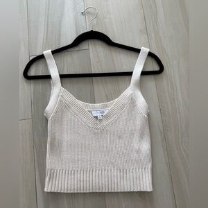 Cream Knit Tank Top